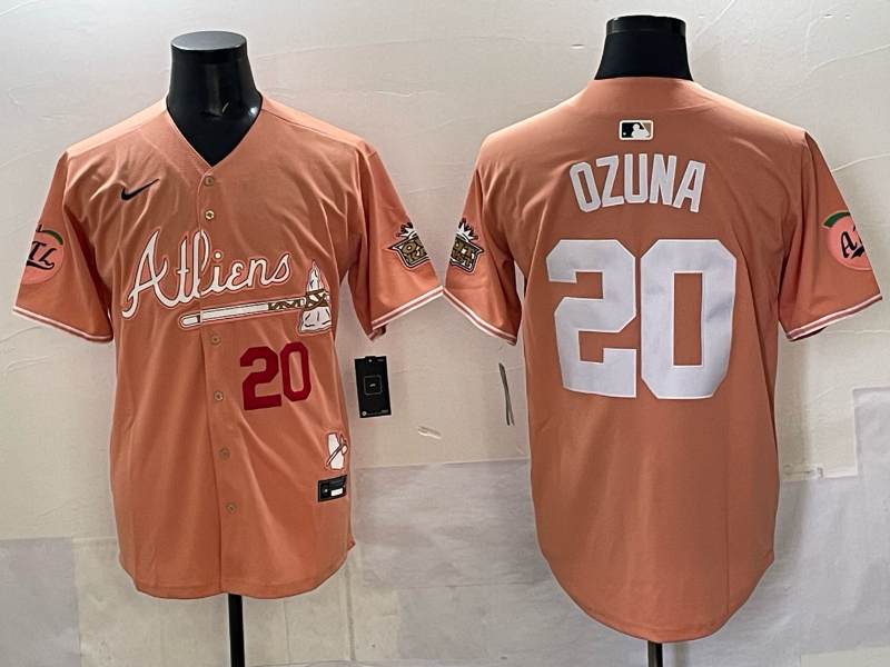 Men Atlanta Braves #20 Ozuna orange 2025 Nike MLB Jersey style 11